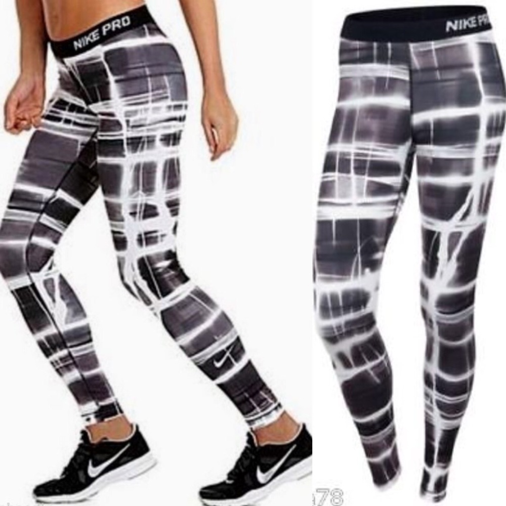 Nike Pro Dri-Fit B/W Print Compression Leggings